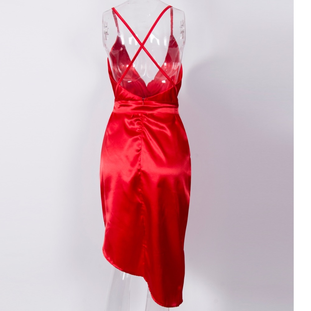 Silky, Sexy Red Dress (sold out of Green)